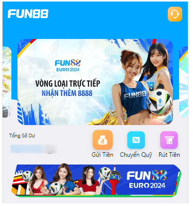 Nạp rút tiền Fun88 cực ổn định, nhanh chóng